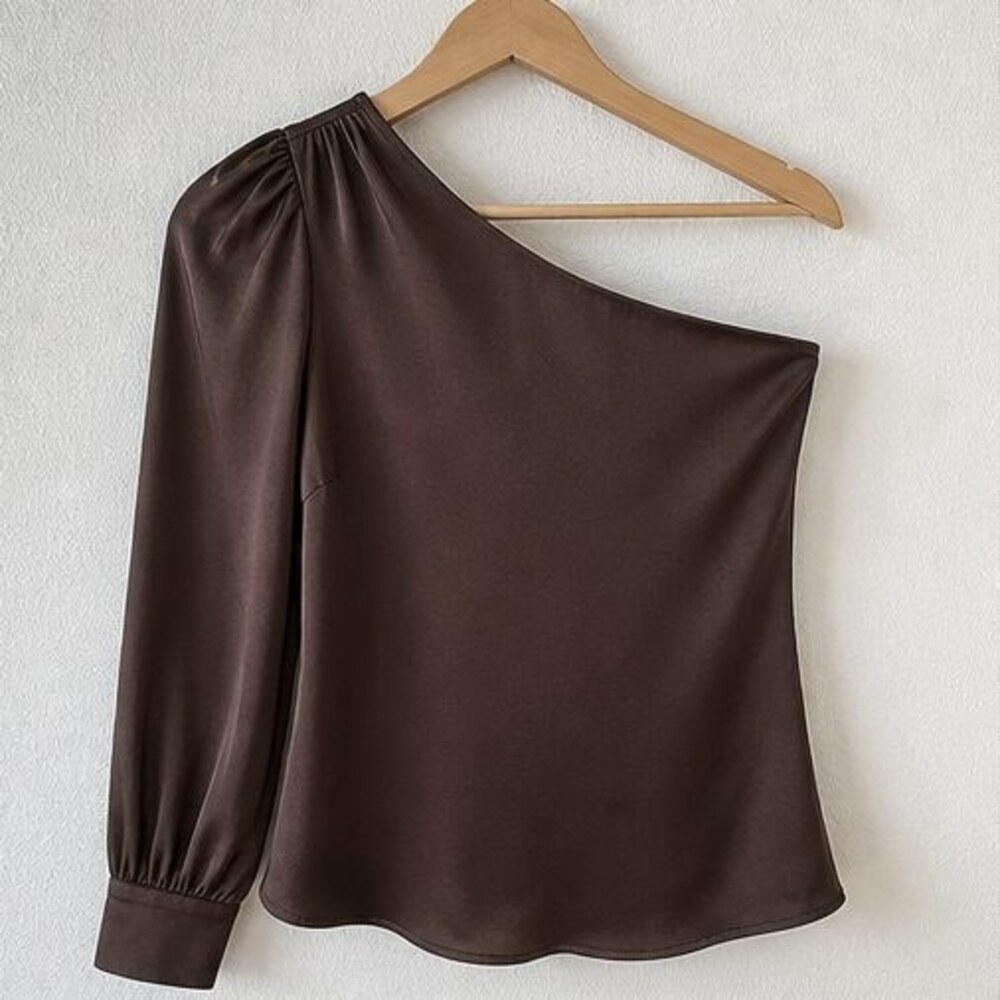Navy Button Blouse